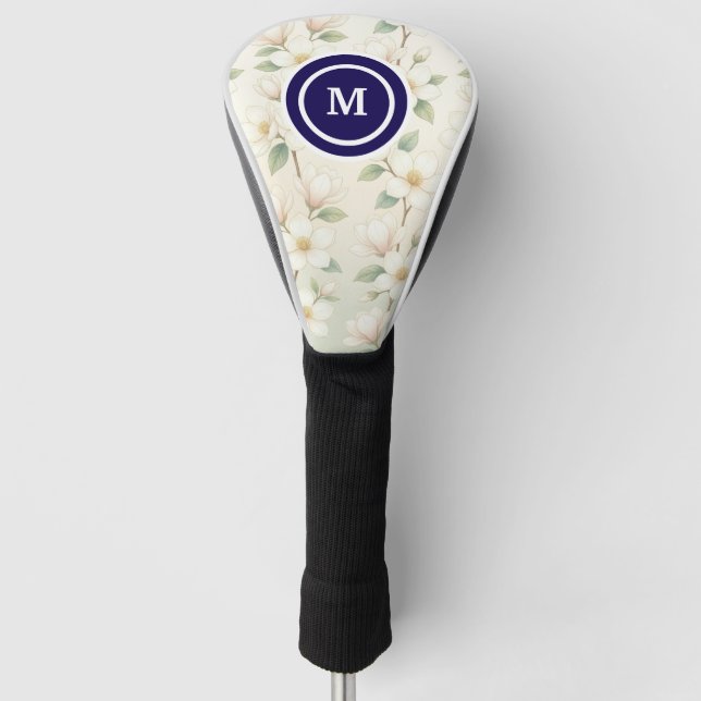Verstaubte Rose Boho Blumen Wasserfarbe Custom Golf Headcover (Vorderseite)