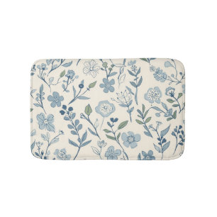 Verstaubtes Blaues Wildblumenwiesen Botanisches Mu Badematte