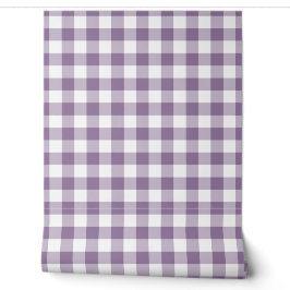 Verstaubtes Lila Gingham Kariert Grün Büffel Karo Tapete
