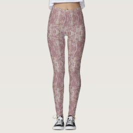 Verstaubtes Rosen-Abstraktes Textilmuster Leggings