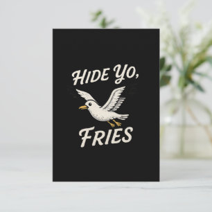 Versteck deine Pommes Möwe Strand Humor Dankeschön Dankeskarte