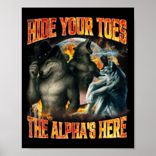 Verstecke deine Zehen, der Alpha ist hier Lustiger Poster
