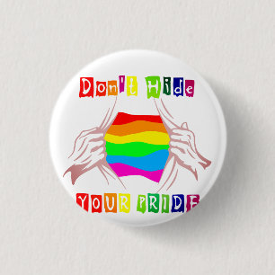 Verstecken Sie nicht Ihren Stolz, Gay Pride und LG Button
