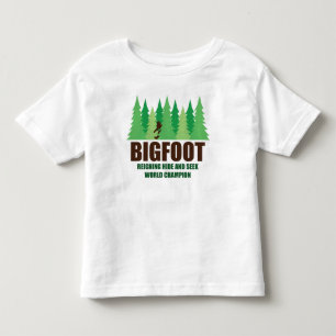 Verstecken-Weltmeister Bigfoots Sasquatch Kleinkind T-shirt
