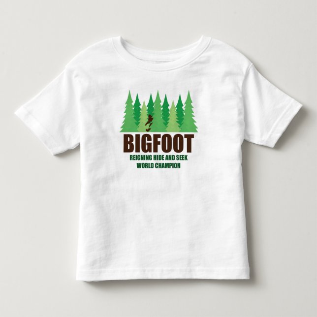 Verstecken-Weltmeister Bigfoots Sasquatch Kleinkind T-shirt (Vorderseite)