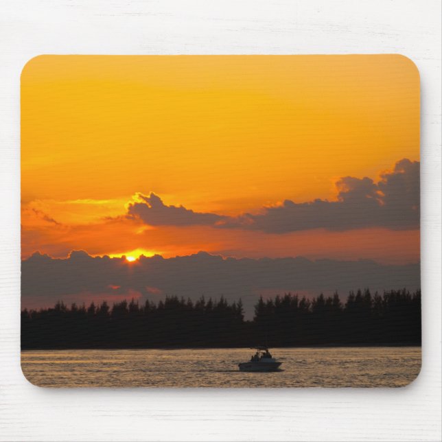 Versteckender Sonnenuntergang Mousepad (Vorne)