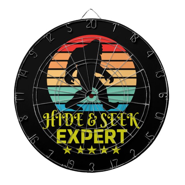 Versteckspiel Experte Bigfoot Lustig Dartscheibe (vorne)