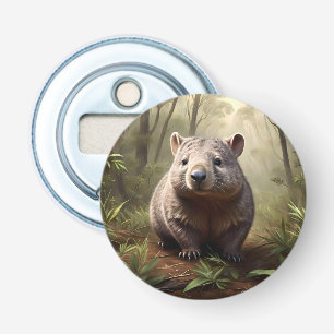 "Versteckt in Bush: Eine Aussie Wombat im Wilden" Flaschenöffner