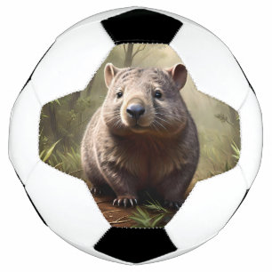 "Versteckt in Bush: Eine Aussie Wombat im Wilden" Fußball