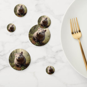 "Versteckt in Bush: Eine Aussie Wombat im Wilden" Konfetti