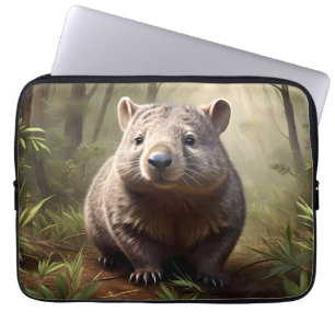 "Versteckt in Bush: Eine Aussie Wombat im Wilden" Laptopschutzhülle
