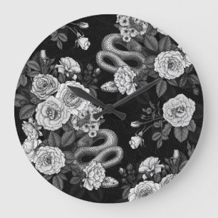 Versteckt in den Rose große Uhr