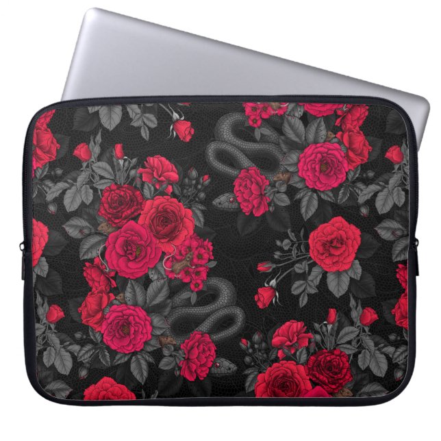 versteckt in den Rose Laptopschutzhülle (Vorderseite)