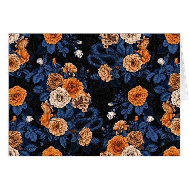 Versteckt in den Rose, orange und blau (Vorderseite (Horizontal))
