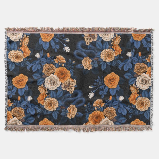 Versteckt in den Rose, orange und blau Decke (Vorderseite)