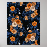 Versteckt in den Rose, orange und blau