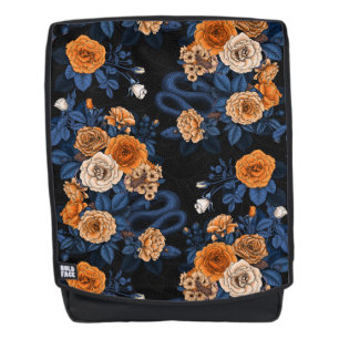 Versteckt in den Rose, orange und blau Rucksack