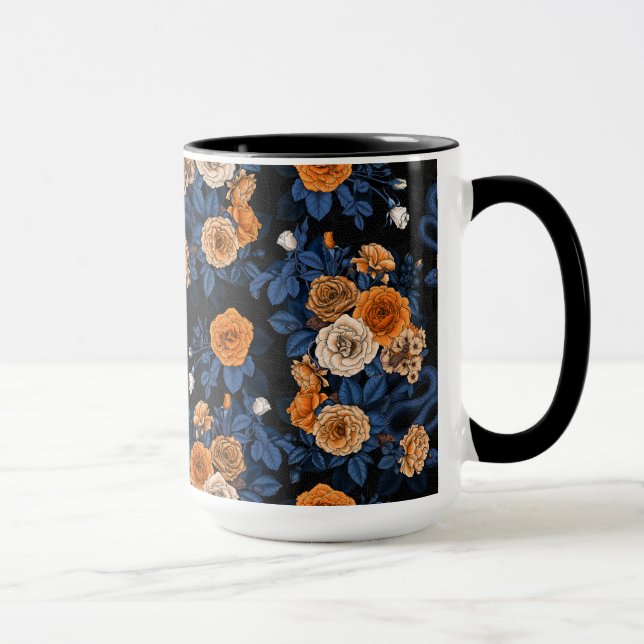 Versteckt in den Rose, orange und blau Tasse (Rechts)