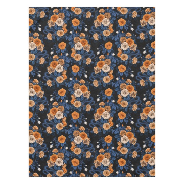 Versteckt in den Rose, orange und blau Tischdecke (Vorderseite)