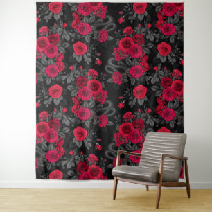 versteckt in den Rose Wandteppich