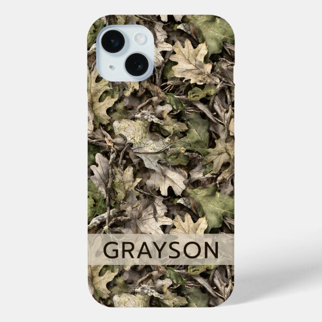 Versteckte Blätter Personalisiert Case-Mate iPhone Hülle (Rückseite)
