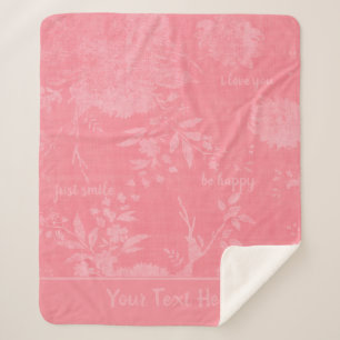 Versteckte Botschaften Hübsch rosa Blüte Sherpadecke