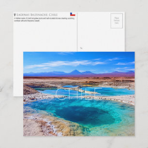 Versteckte Lagunen von Baltinache, Chile Reise Postkarte