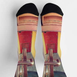 Versteckte rote Tür Cityscape Crew Socken