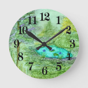 Versteckte Schönheit Runde Wanduhr