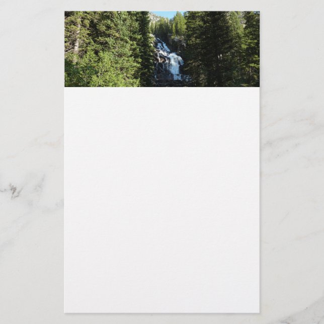 Versteckte Wasserfälle im Grand Teton Nationalpark Briefpapier (Vorderseite)