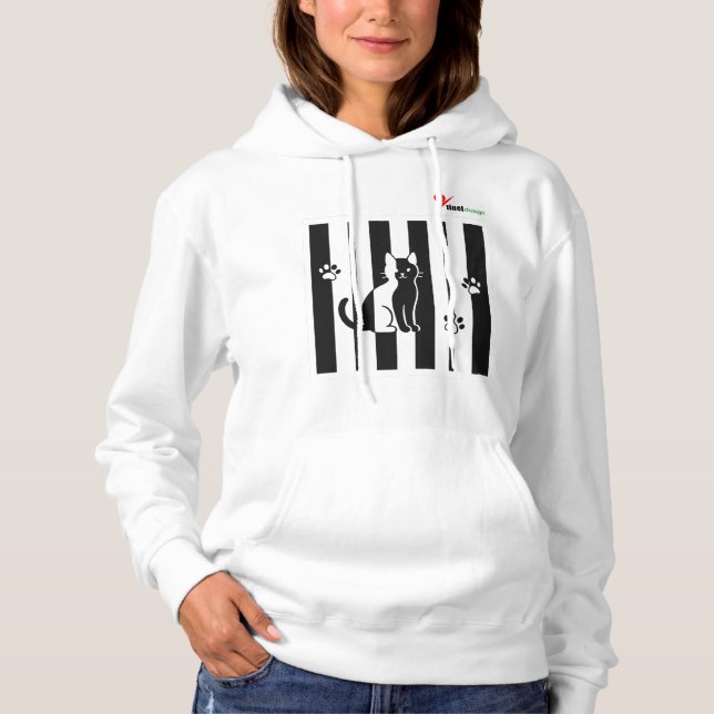 Versteckte Whiskys - optische Illusion Katzen Hoodie (Vorderseite)