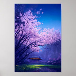 Versteckter alter Schrein Poster
