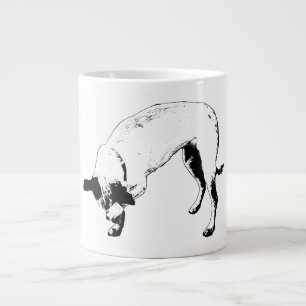 Versteckter Grinsen Terrier Freude Jumbo-Tasse