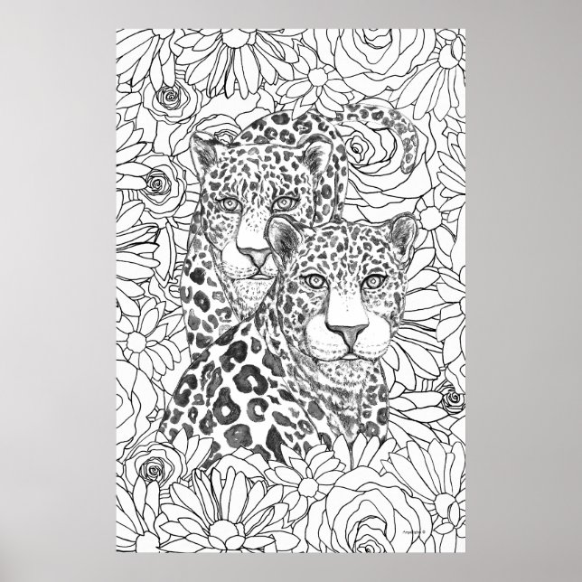 Versteckter Jaguar Poster (Vorne)