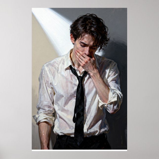 Versteckter Kummer in Licht und Schatten Poster (Vorne)