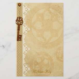 Versteckter Schlüssel - Steampunk Briefpapier
