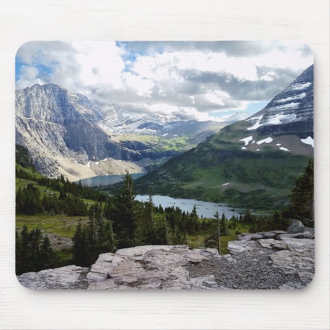Versteckter See Blick Gletscher Nationalpark Monta Mousepad (Vorne)
