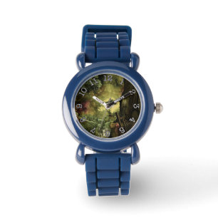 Versteckter Wald - Blende mit schwarzen Zahlen beo Armbanduhr