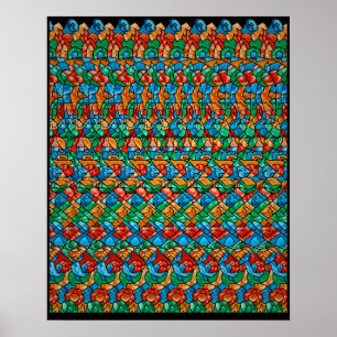 Verstecktes 3D-Stereogramm-Poster - Piratenflagge Poster