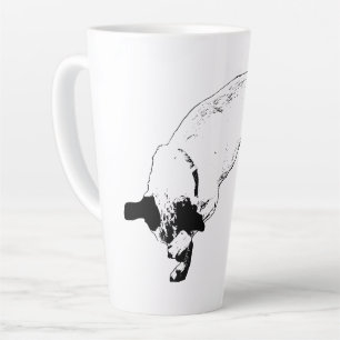 Verstecktes Grinsen Terrier Freude Milchtasse