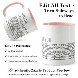 Verstecktes Nachrichtenmuster, Personalisiertes Ab Tasse