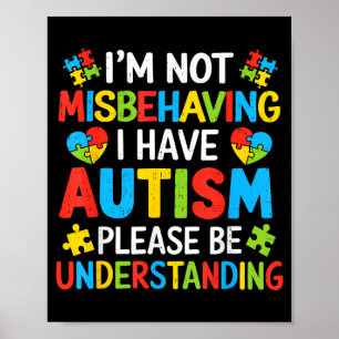 Verstehe Autismus Autistische Jungen Kind Poster