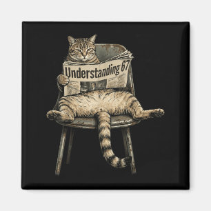 Verstehen 67 lustige Katzen Humor fauler Kitz Meme Magnet