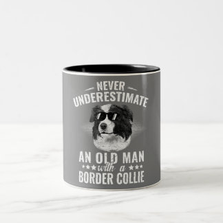Verstehen Sie nie einen alten Mann mit einer Grenz Zweifarbige Tasse