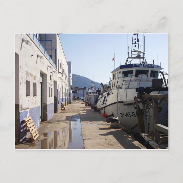 Versteigerungshalle des Hafens von Altea, Postkarte (Vorderseite)