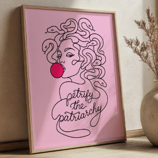 Versteinere Die Patriarchats Moderne Medusa Femini Poster