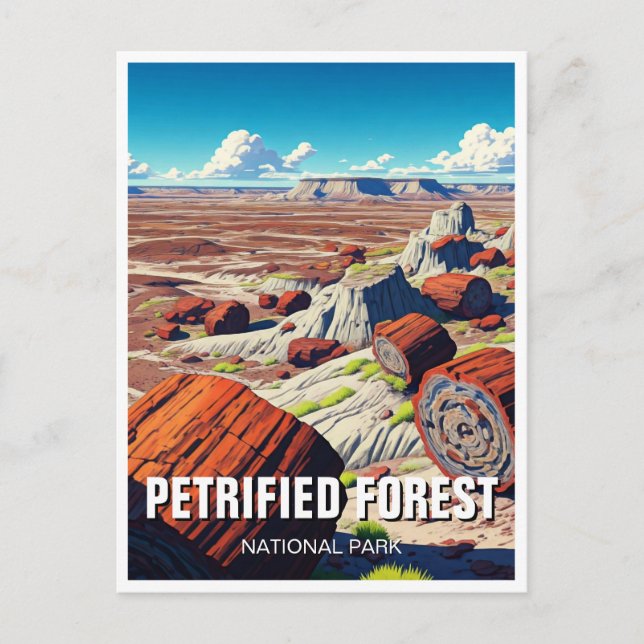 Versteinerte Forest National Park Reise Souvenir Postkarte (Vorderseite)