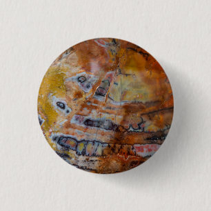Versteinerte Holzbraun Button
