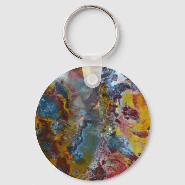 Versteinerte Holzstruktur Schlüsselanhänger (Vorderseite)