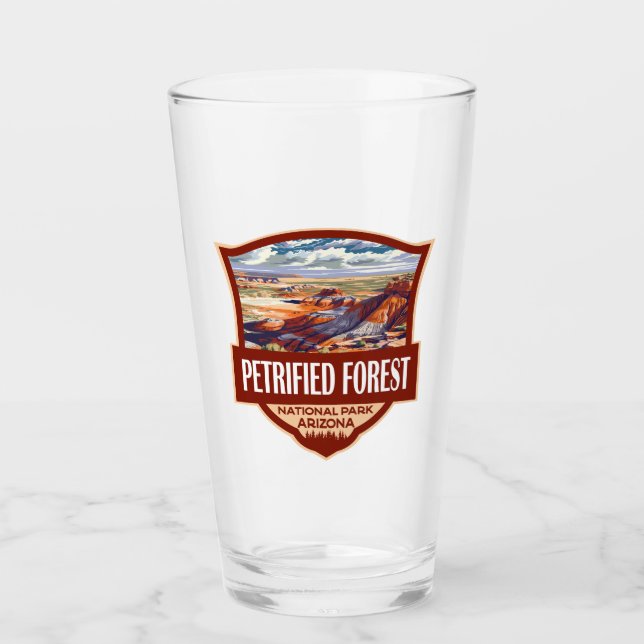 Versteinerter Forest National Park Illustration Re Glas (Vorderseite)